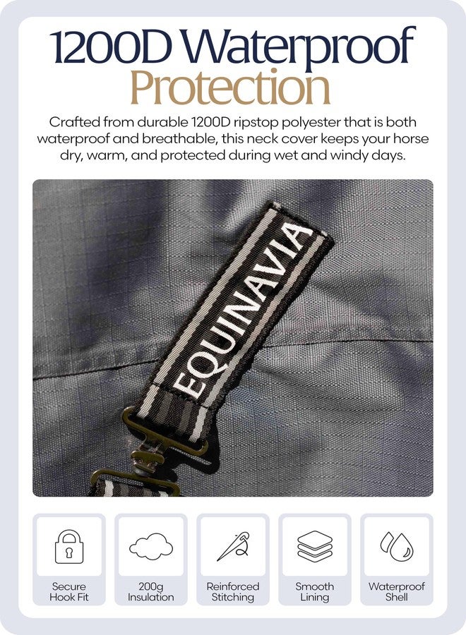 Equinavia Arktis Turnout Neck Cover No Fill | 1200 Denier - Carbon Gray - XL - Image 5